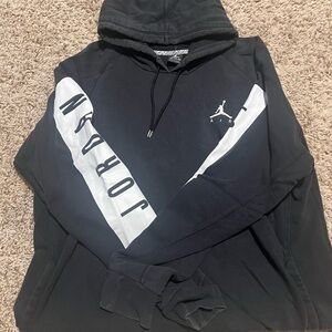 Jordan Black Hoodie with White Accents